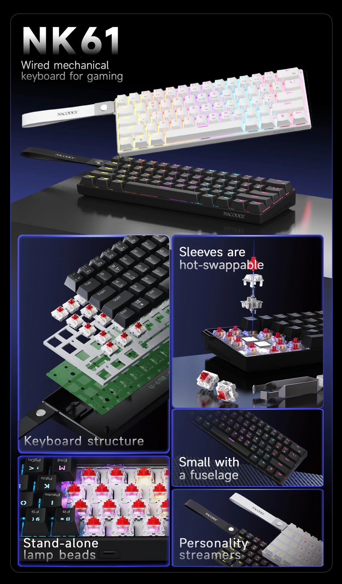 NK61 RGB Mechanical Keyboard