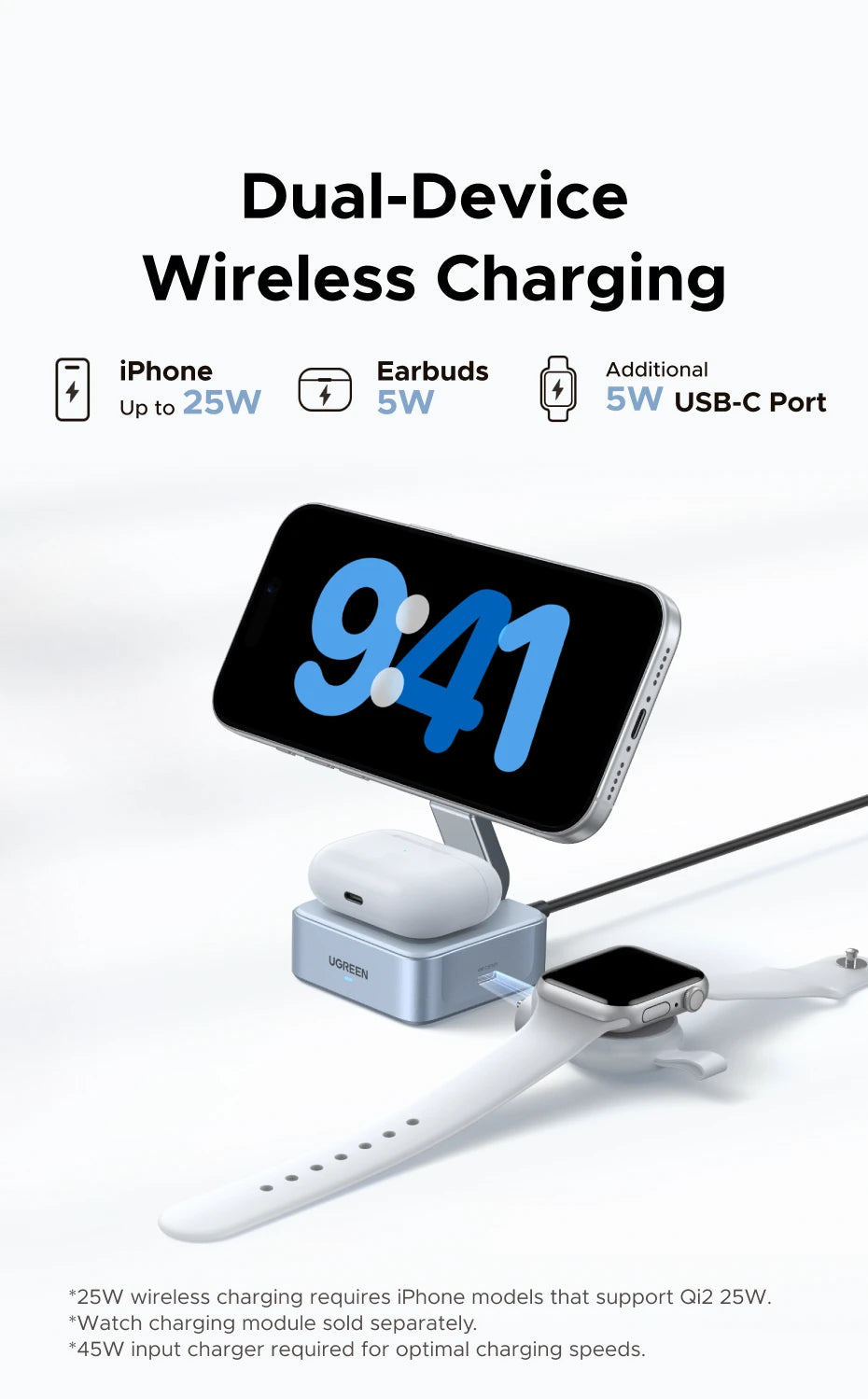 MagDock Wireless Ultra Fast Charging Stand