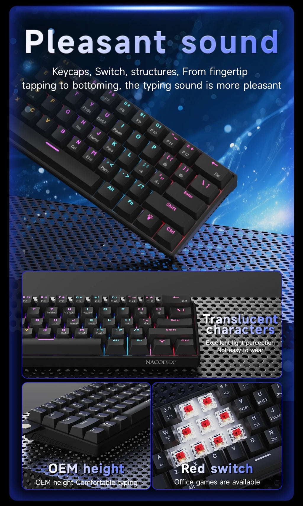 NK61 RGB Mechanical Keyboard